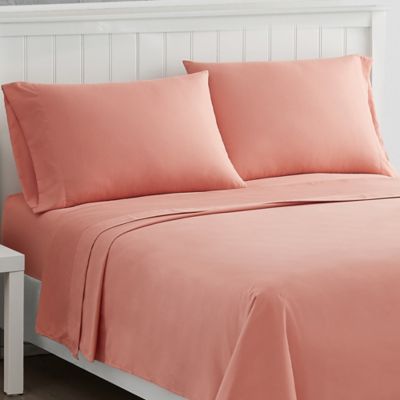 Simply Essential&trade; Truly Soft&trade; Microfiber Full Sheet Set in Coral Haze