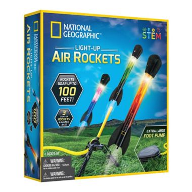 National Geographic&reg; 5-Piece Light-Up Air Rockets Set. View a larger version of this product image.