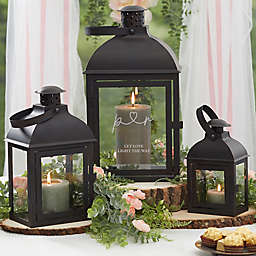 Drawn Together By Love Personalized 3-Piece Set Candle Lantern