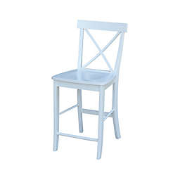 International Concepts X-Back Counter Stool in White