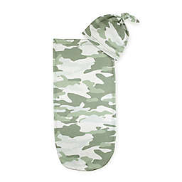 Itzy Ritzy® Cutie Cocoon™ Size 0-3M Camo 2-Piece Cocoon and Hat Set in Green