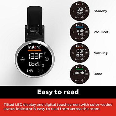 Instant Pot&reg; Accu Slim&trade; Stainless Steel Sous Vide Immersion Circulator in Black. View a larger version of this product image.
