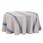 Alternate image 2 for Our Table&trade; Ezra 70-Inch Round Variegated Stripe Tablecloth in Navy
