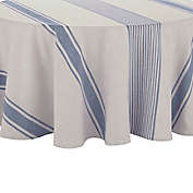 Our Table&trade; Ezra 70-Inch Round Variegated Stripe Tablecloth in Navy