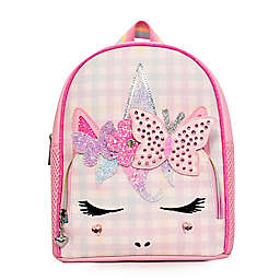 OMG Accessories Miss Gwen Gingham Butterfly Crown Mini Backpack in Cotton Candy
