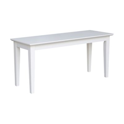 International Concepts Shaker-Styled Bench in White