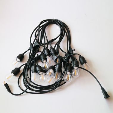 Simply Essential&trade; 30-Foot LED String Lights in Black. View a larger version of this product image.
