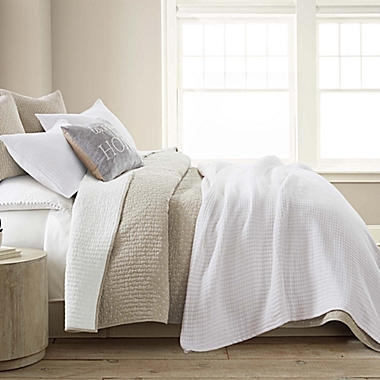 Levtex Home Caden Gauze Reversible Full/Queen Coverlet in Bright White. View a larger version of this product image.