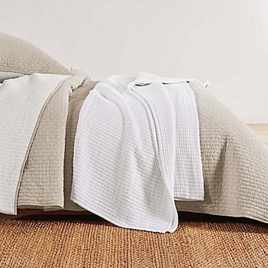 Levtex Home Caden Gauze Reversible Full/Queen Coverlet in Bright White. View a larger version of this product image.