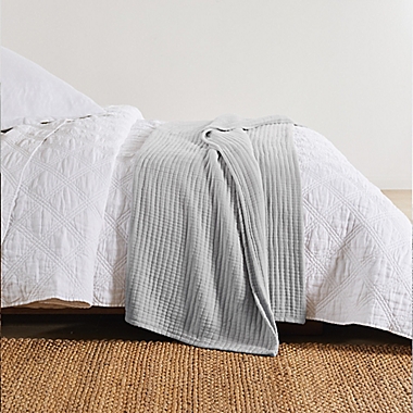 Levtex Home Caden Gauze Reversible Twin/Twin XL Coverlet in Grey Mist. View a larger version of this product image.