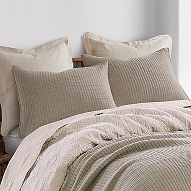 Levtex Home Caden Gauze Reversible Full/Queen Coverlet in Taupe. View a larger version of this product image.