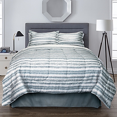 Springs Home Stripe 3-Piece King Comforter Set in Aqua. View a larger version of this product image.