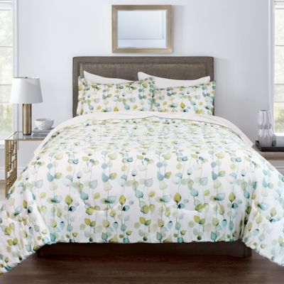 Springs Home Green Leaves 2-Piece Twin/Twin XL Comforter Set in Green