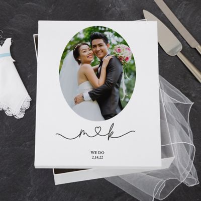 Drawn Together By Love Personalized 12-Inch x 15-Inch Wedding Photo Keepsake Box