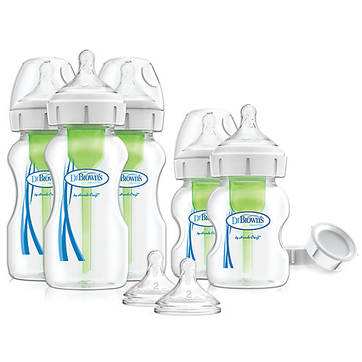 Alternate image 1 for Dr. Brown's® Options+™ Newborn Wide-Neck Baby Bottle Set in Clear