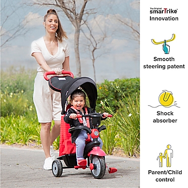smarTrike&reg; 4-in-1 Swing DLX Trike in Red. View a larger version of this product image.