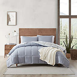 Eddie Bauer® Herringbone Solid 3-Piece Reversible King Comforter Set in Grey