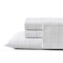 Kenneth Cole New York® Holden Grid Cotton Percale Sheet Set