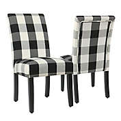 HomePop&trade; Modern Parsons Plaid Dining Chairs (Set of 2)
