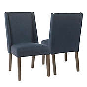 HomePop&trade; Modern Parsons Dinah Dining Chairs in Navy (Set of 2)