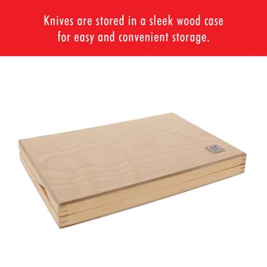 ZWILLING 8-Piece Stainless Steel Steak Knife Set in Presentation Box. View a larger version of this product image.