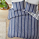 Alternate image 5 for Clean Spaces Cobi 3-Piece Reversible Striped Full/Queen Comforter Set in Navy