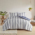 Alternate image 1 for Clean Spaces Cobi 3-Piece Reversible Striped King/California King Comforter Set in Navy