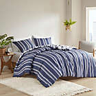 Alternate image 2 for Clean Spaces Cobi 3-Piece Reversible Striped Full/Queen Comforter Set in Navy
