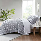 Alternate image 2 for Clean Spaces Denver 7-Piece Seersucker Queen Complete Comforter and Sheet Set in Gray