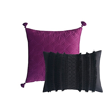 Madison Park&reg; Tasha 5-Piece King/California King Comforter Set in Black. View a larger version of this product image.
