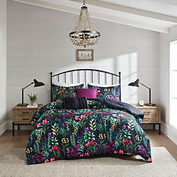 Madison Park® Tasha 5-Piece King/California King Comforter Set in Black
