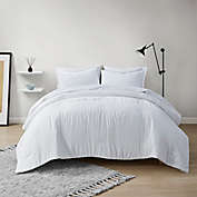 Madison Park Essentials Nimbus 7-Piece King Complete Comforter Bedding and Sheet Set in White