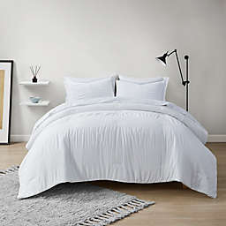 Madison Park Essentials Nimbus 5-Piece Twin Complete Comforter Bedding and Sheet Set in White