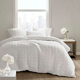 N Natori Cocoon 3-Piece Quilt Top King/California King Comforter Set in White