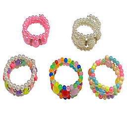Curls & Pearls Beaded Bracelets (Set of 5)