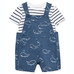 Little Me® 2-Piece Whale Shortall and Shirt Set