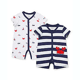 Little Me® 2-Pack Crab Rompers