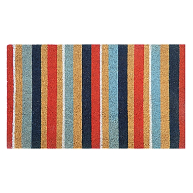 H for Happy&trade; 18&#39;&#39; x 30&#39;&#39; Americana Stripes Door Mat in Natural. View a larger version of this product image.