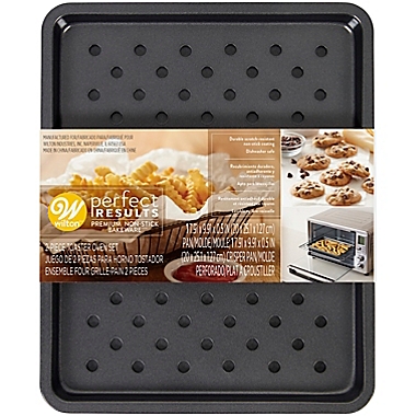 Wilton&reg; Premium Nonstick 2-Piece Toaster Sheet Pan &amp; Crisper Set. View a larger version of this product image.
