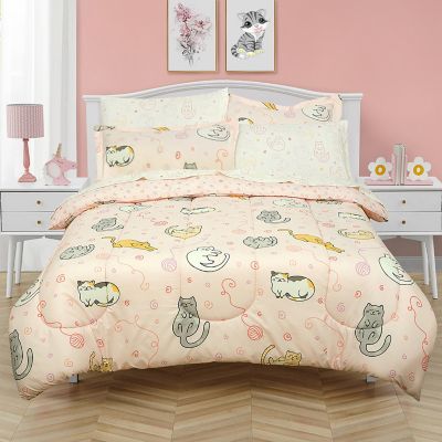 ‎ Twin Meowgical Cat Life Reversible Comforter 