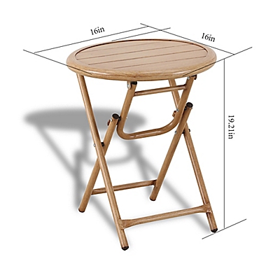 Everhome&trade; Galveston Outdoor Folding Accent Table in Natural. View a larger version of this product image.