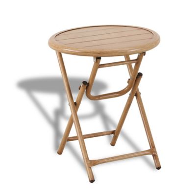 Everhome&trade; Galveston Outdoor Folding Accent Table in Natural