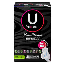 U by Kotex® Clean Wear® 28-Count Heavy Flow Ultra Thin Pads with Wings