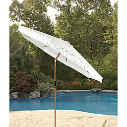 Bee & Willow™ 9-Foot Market Umbrella with Fringe in White