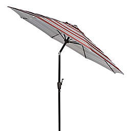 9-Foot Market Umbrella in Burnt Henna Stripe