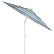 Everhome&trade; 9-Foot Round Tilt Market Umbrella in Blue Stripe