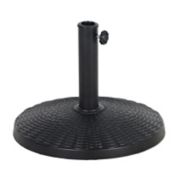 Everhome&trade; Faux Wicker Umbrella Base in Black