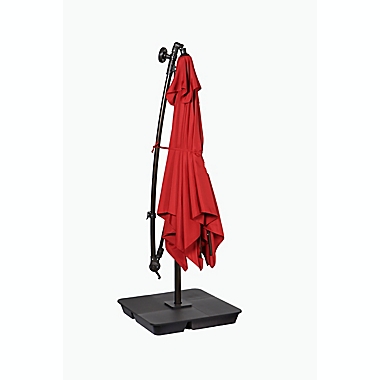 Simply Essential&trade; 8-Foot Offset Cantilever Umbrella in Equestrian Red. View a larger version of this product image.