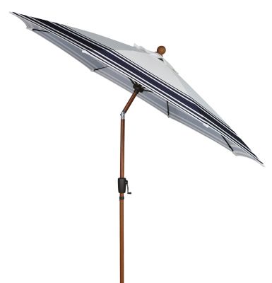 Everhome&trade; 9-Foot Round Tilt Market Umbrella in Navy Edge Stripe