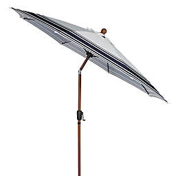 Everhome™ 9-Foot Round Tilt Market Umbrella in Navy Edge Stripe